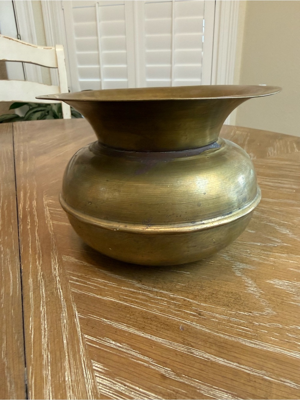 Brass Spittoon Western Vase Vintage